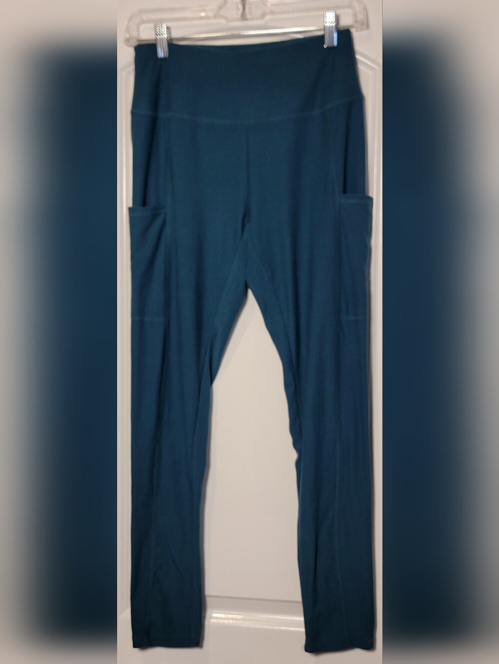 Planet Gold Teal High Rise Pocket Leggings Medium